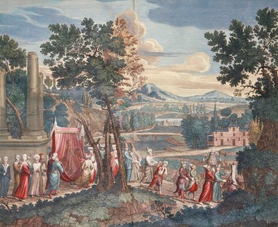 Turkish marriage procession, 1712-13 by Gerard Jean Baptiste Scotin